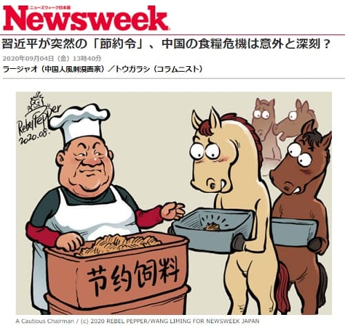 2020年9月4日 Newsweekのリンク画像です。