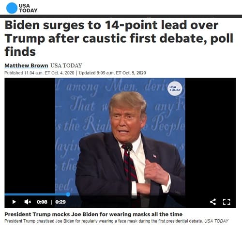 2020年10月4日 USA TODAYのリンク画像です。