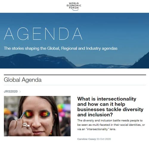 2020年10月23日 WORLD ECONOMIC FORUMのリンク画像です。