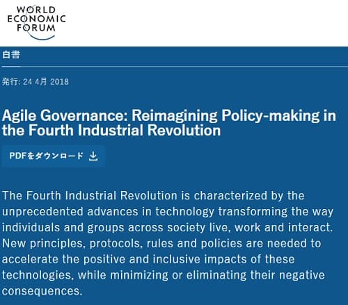 2018年4月24日 WORLD ECONOMIC FORUMのリンク画像です。