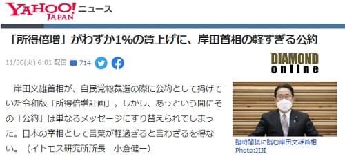 2021年11月30日 Yahooニュースへのリンク画像です。