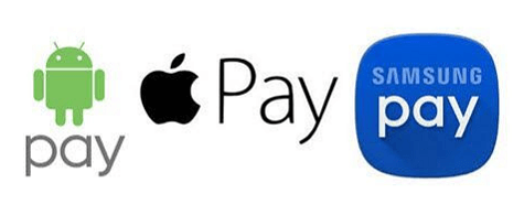 アンドロイドペイ、アップルペイ、サムソンペイの画像