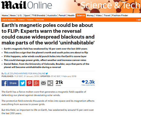 2018年1月31日のデイリーメールへのリンク画像です