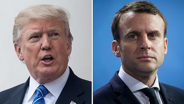 トランプ大統領とマクロン大統領