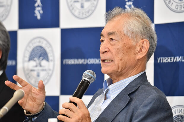 ノーベル医学生理学賞を受賞した本庶佑京都大学高等研究院特別教授