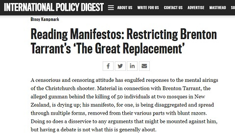 2019年3月20日のINTERNATIONAL POLICY DIGESTへのリンク画像です。