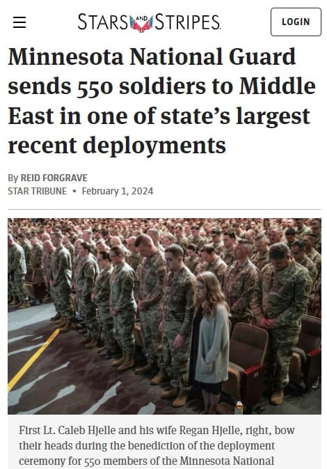 2024年2月1日 STERS AND STRIPESへのリンク画像です。