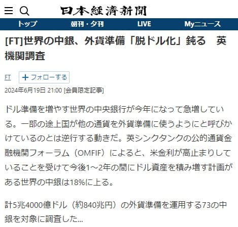 2024年6月19日 日本経済新聞へのリンク画像です。