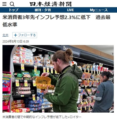 2024年8月13日 日本経済新聞へのリンク画像です。