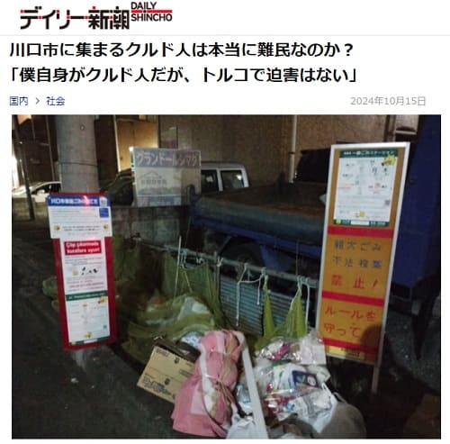 2024年10月15日 デイリー新潮へのリンク画像です。