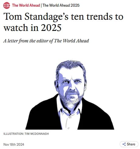 2024年11月18日 The Economistへのリンク画像です。