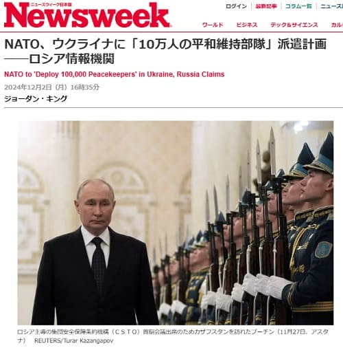 2024年12月2日 Newsweekへのリンク画像です。