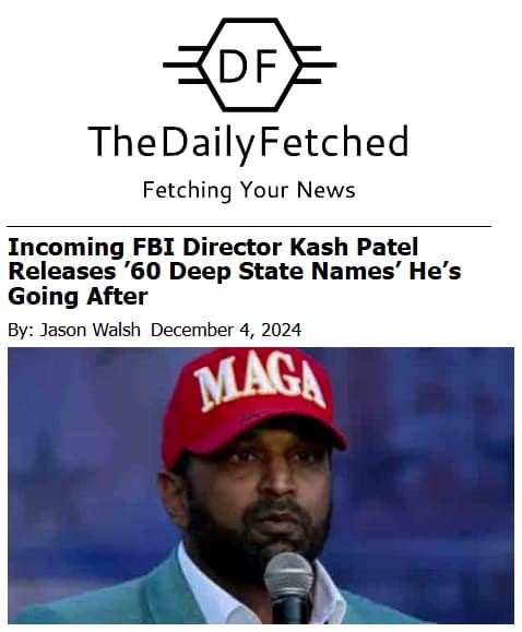 2024年12月4日 The Daily Fetchedへのリンク画像です。