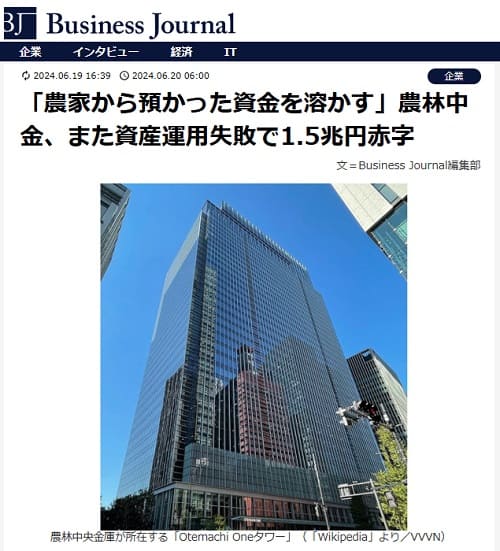 2024年6月20日 Business Journalへのリンク画像です。