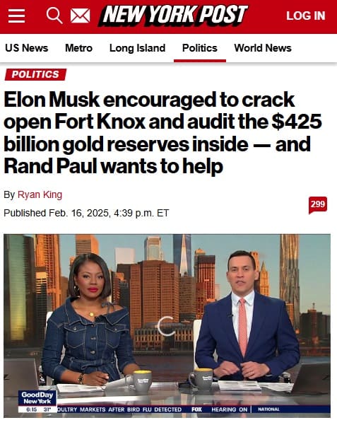 2025年2月16日 NEW YORK POSTへのリンク画像です。