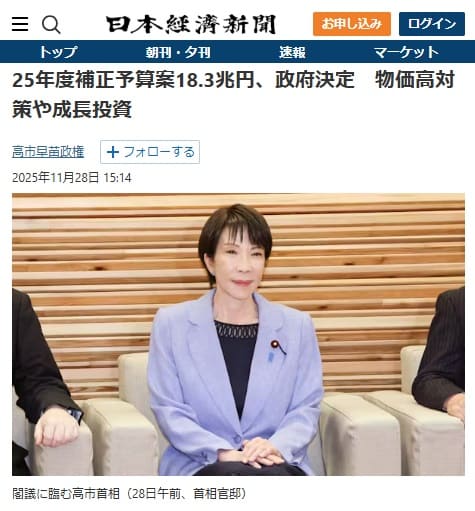 2025年11月28日 日本経済新聞へのリンク画像です。