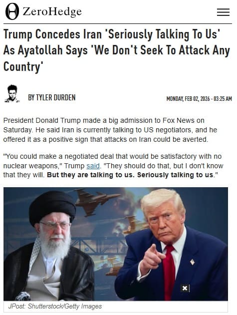 2026年2月2日 Zero Hedgeへのリンク画像です。