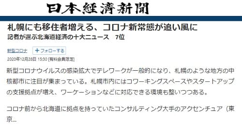 2020年12月28日 日本経済新聞へのリンク画像です。
