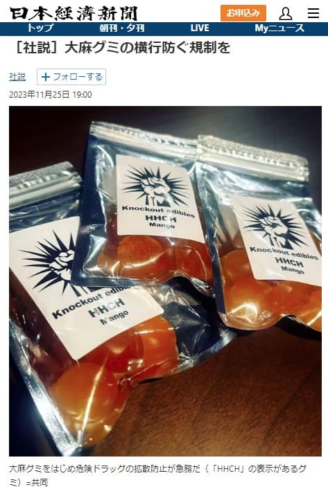 2023年11月25日 日本経済新聞へのリンク画像です。