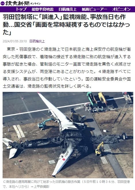 2024年1月5日 読売新聞へのリンク画像です。