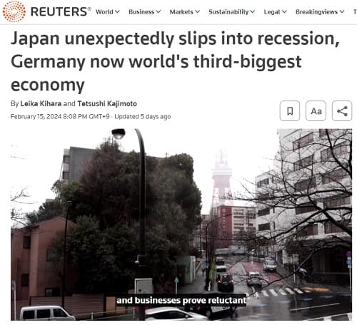 2024年2月15日 Reutersへのリンク画像です。