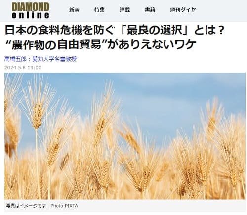 2024年5月8日 DIAMOND onlineへのリンク画像です。