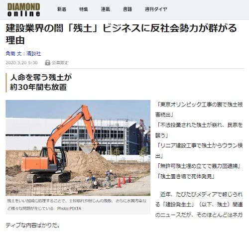 2020年3月20日 DIAMOND onlineへのリンク画像です。