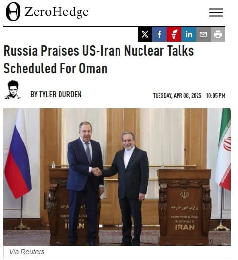 2025年4月8日 Zero Hedgeへのリンク画像です。