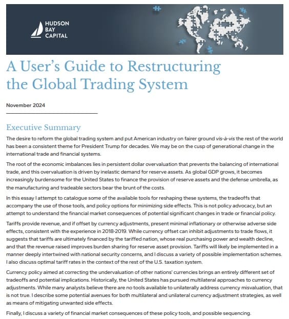 2024年11月 ハドソン・ベイ・キャピタルへのリンク画像です。