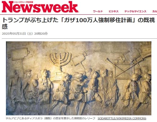 2025年5月31日 ニューズウィークへのリンク画像です。