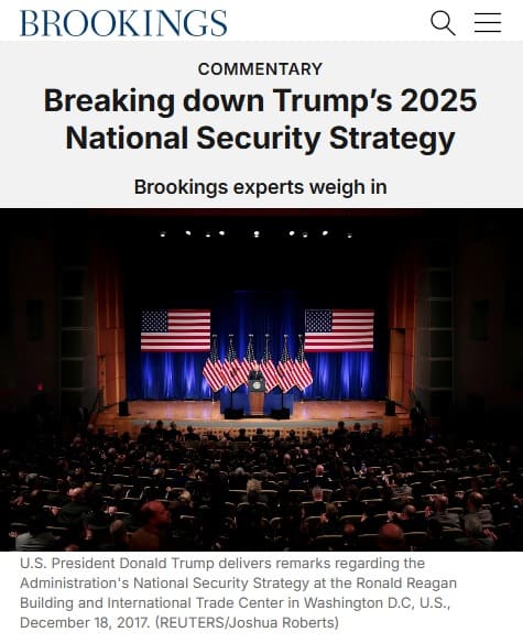 2025年12月8日 ブルッキングス研究所へのリンク画像です。