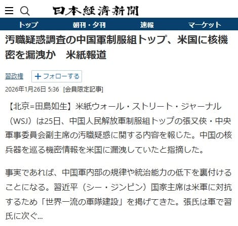 2026年1月26日 日本経済新聞へのリンク画像です。